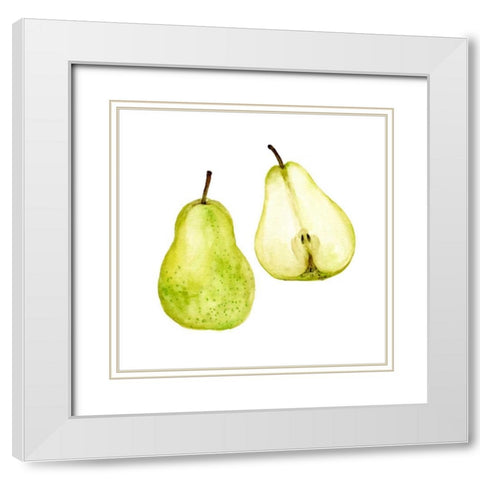 Love Me Fruit VII White Modern Wood Framed Art Print with Double Matting by Wang, Melissa