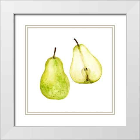 Love Me Fruit VII White Modern Wood Framed Art Print with Double Matting by Wang, Melissa