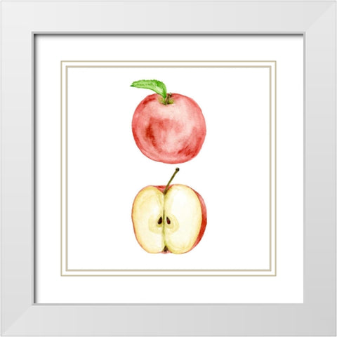 Love Me Fruit VIII White Modern Wood Framed Art Print with Double Matting by Wang, Melissa