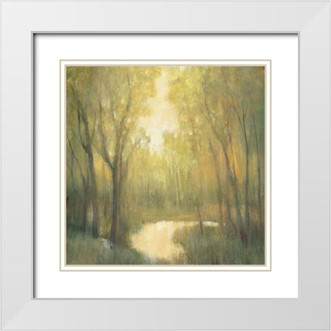 Forest Sanctuary II White Modern Wood Framed Art Print with Double Matting by OToole, Tim
