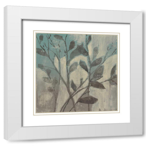 Sepia and Spa I White Modern Wood Framed Art Print with Double Matting by Goldberger, Jennifer