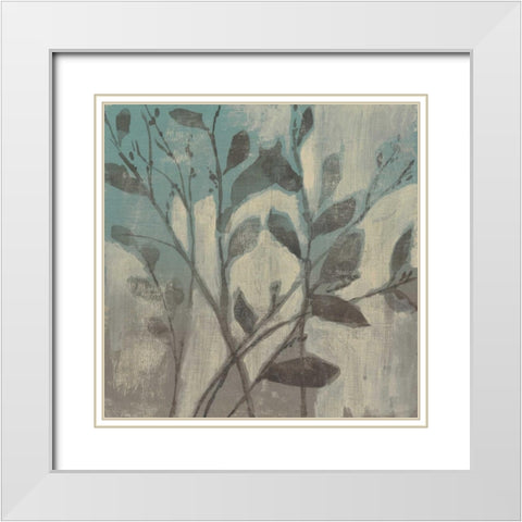 Sepia and Spa I White Modern Wood Framed Art Print with Double Matting by Goldberger, Jennifer