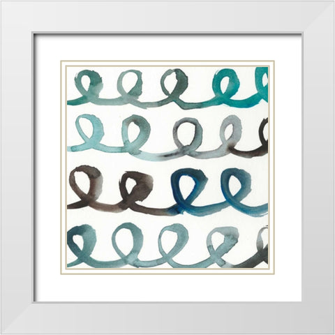 La Mer II White Modern Wood Framed Art Print with Double Matting by Zarris, Chariklia