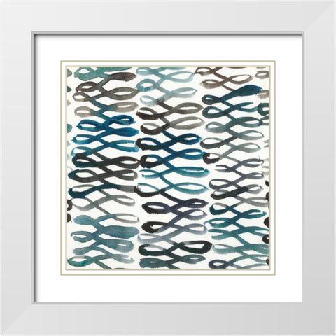 La Mer IV White Modern Wood Framed Art Print with Double Matting by Zarris, Chariklia