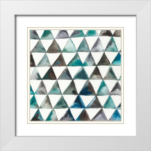 La Mer V White Modern Wood Framed Art Print with Double Matting by Zarris, Chariklia