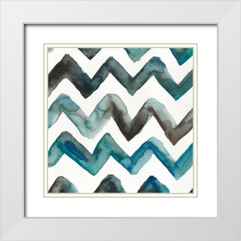 La Mer VII White Modern Wood Framed Art Print with Double Matting by Zarris, Chariklia