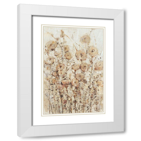 Garden Edge I White Modern Wood Framed Art Print with Double Matting by OToole, Tim