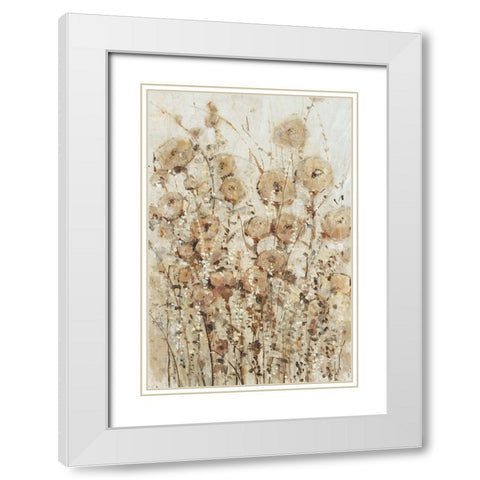 Garden Edge I White Modern Wood Framed Art Print with Double Matting by OToole, Tim