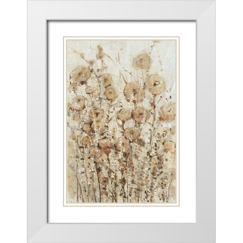 Garden Edge I White Modern Wood Framed Art Print with Double Matting by OToole, Tim