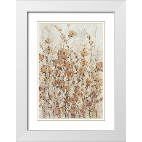 Garden Edge II White Modern Wood Framed Art Print with Double Matting by OToole, Tim