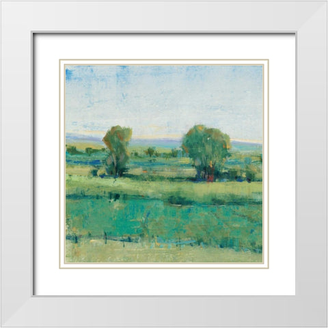 Spring Meadow I White Modern Wood Framed Art Print with Double Matting by OToole, Tim