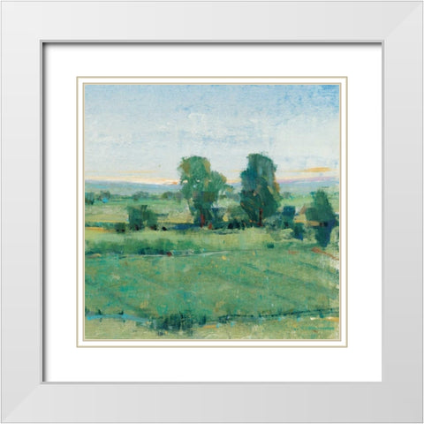 Spring Meadow II White Modern Wood Framed Art Print with Double Matting by OToole, Tim