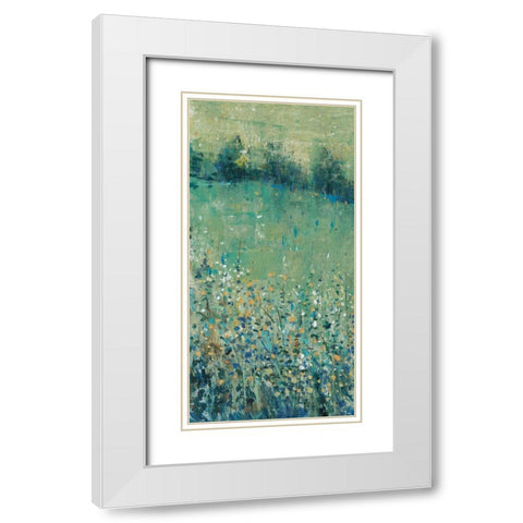 Lush Meadow I White Modern Wood Framed Art Print with Double Matting by OToole, Tim