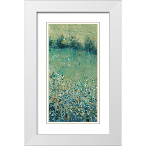 Lush Meadow I White Modern Wood Framed Art Print with Double Matting by OToole, Tim