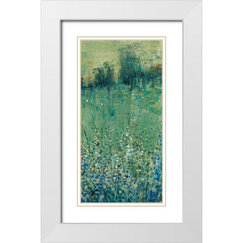 Lush Meadow II White Modern Wood Framed Art Print with Double Matting by OToole, Tim