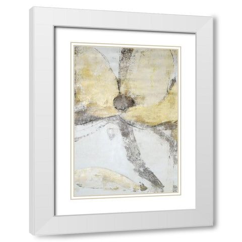 Une Fleur I White Modern Wood Framed Art Print with Double Matting by OToole, Tim