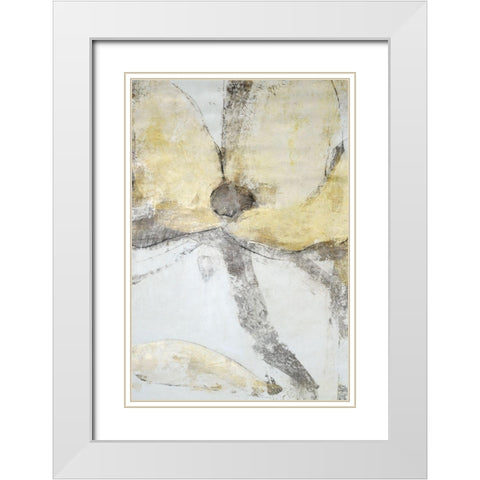 Une Fleur I White Modern Wood Framed Art Print with Double Matting by OToole, Tim