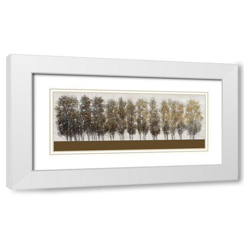 Gilt Foliage White Modern Wood Framed Art Print with Double Matting by OToole, Tim