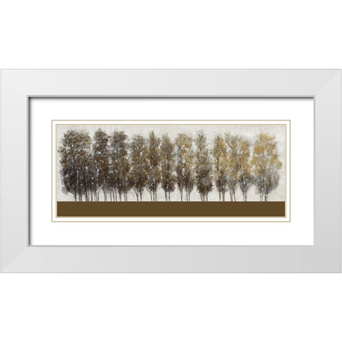 Gilt Foliage White Modern Wood Framed Art Print with Double Matting by OToole, Tim