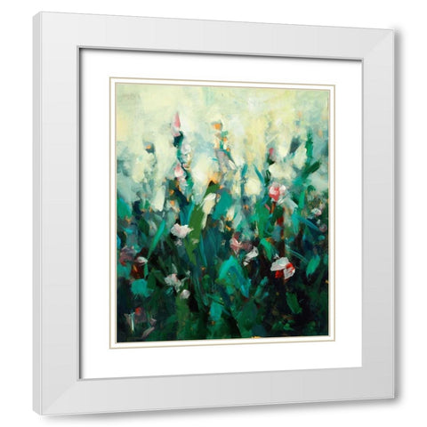 Ode to Monet 2 White Modern Wood Framed Art Print with Double Matting by Dag, Inc.