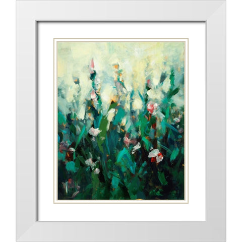 Ode to Monet 2 White Modern Wood Framed Art Print with Double Matting by Dag, Inc.