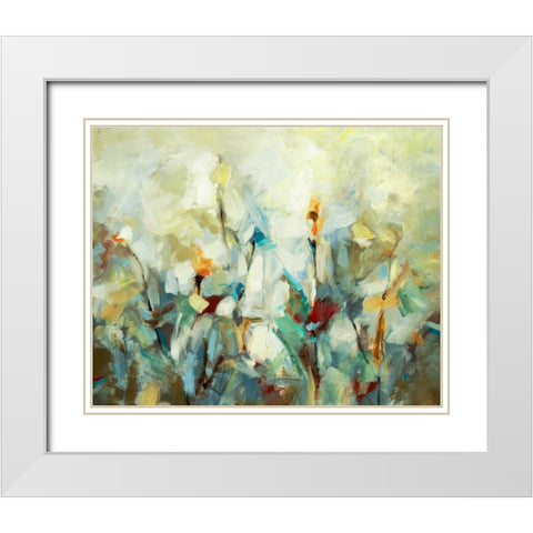 Ode to Monet 5 White Modern Wood Framed Art Print with Double Matting by Dag, Inc.