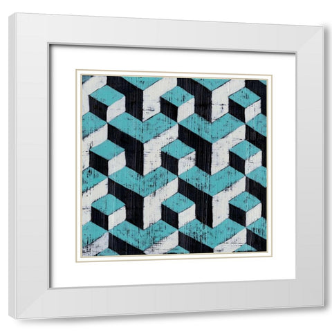 Over Under I White Modern Wood Framed Art Print with Double Matting by Zarris, Chariklia