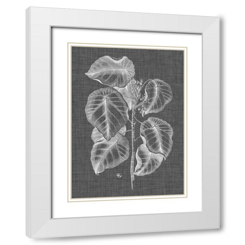 Graphic Foliage IV White Modern Wood Framed Art Print with Double Matting by Vision Studio