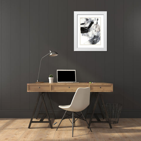 Topple I White Modern Wood Framed Art Print with Double Matting by Harper, Ethan