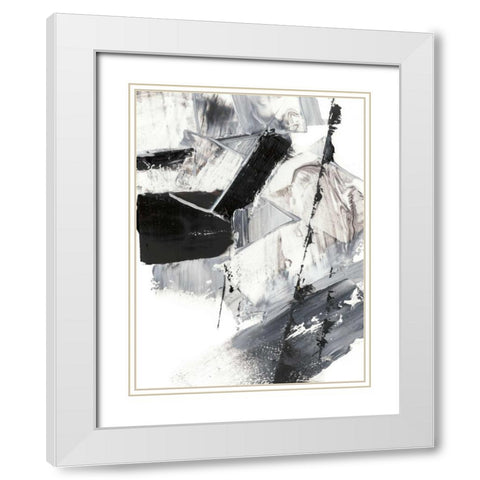 Topple I White Modern Wood Framed Art Print with Double Matting by Harper, Ethan