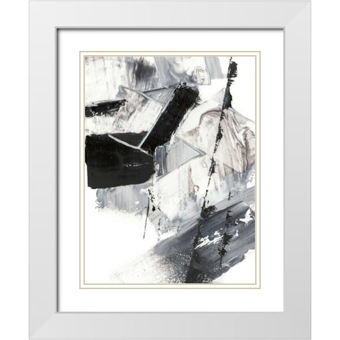 Topple I White Modern Wood Framed Art Print with Double Matting by Harper, Ethan