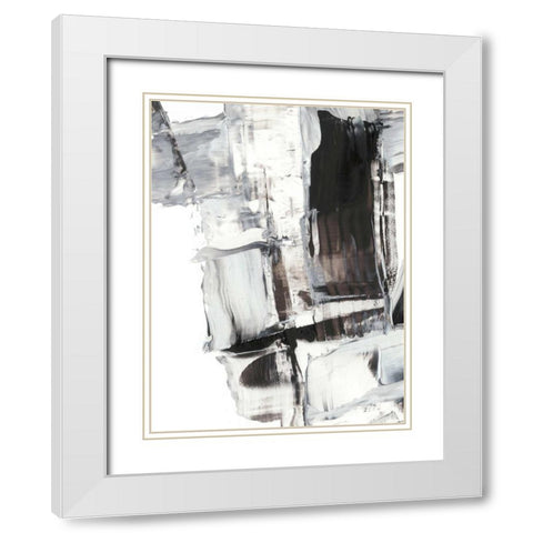 Topple III White Modern Wood Framed Art Print with Double Matting by Harper, Ethan