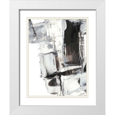 Topple III White Modern Wood Framed Art Print with Double Matting by Harper, Ethan