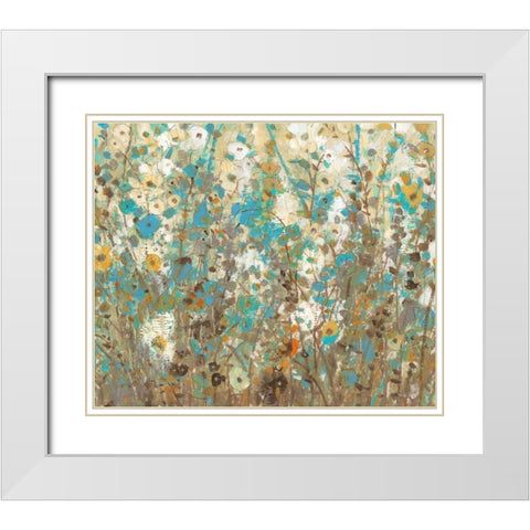 Flowering Vines II White Modern Wood Framed Art Print with Double Matting by OToole, Tim