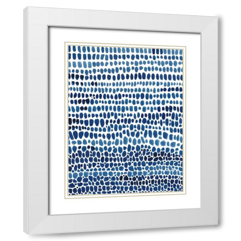 Blue Progression II White Modern Wood Framed Art Print with Double Matting by OToole, Tim