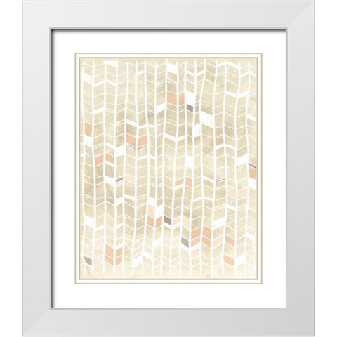 Pattern Intersect I White Modern Wood Framed Art Print with Double Matting by Vess, June Erica