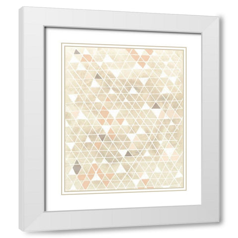 Pattern Intersect II White Modern Wood Framed Art Print with Double Matting by Vess, June Erica