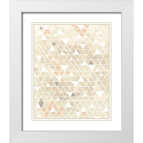 Pattern Intersect II White Modern Wood Framed Art Print with Double Matting by Vess, June Erica