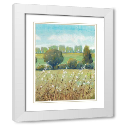 Summer Breeze II White Modern Wood Framed Art Print with Double Matting by OToole, Tim