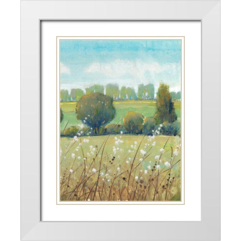 Summer Breeze II White Modern Wood Framed Art Print with Double Matting by OToole, Tim