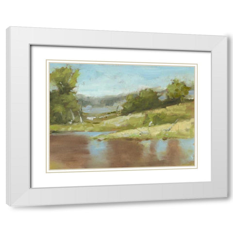Muddy River I White Modern Wood Framed Art Print with Double Matting by Harper, Ethan