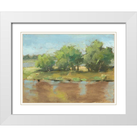 Muddy River II White Modern Wood Framed Art Print with Double Matting by Harper, Ethan