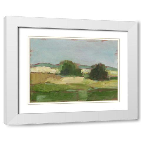 Rolling Pasture I White Modern Wood Framed Art Print with Double Matting by Harper, Ethan
