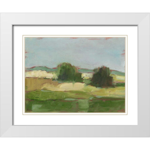 Rolling Pasture I White Modern Wood Framed Art Print with Double Matting by Harper, Ethan