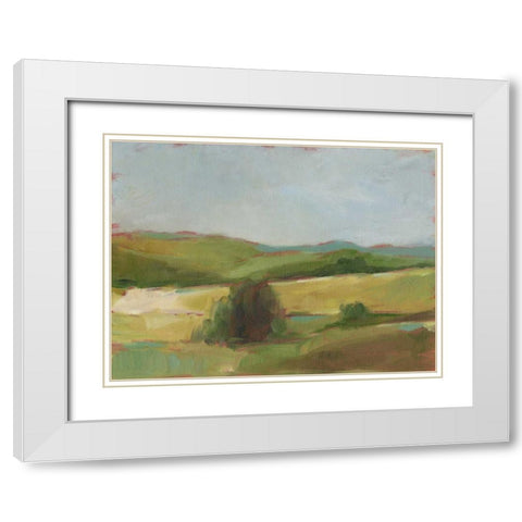 Rolling Pasture II White Modern Wood Framed Art Print with Double Matting by Harper, Ethan
