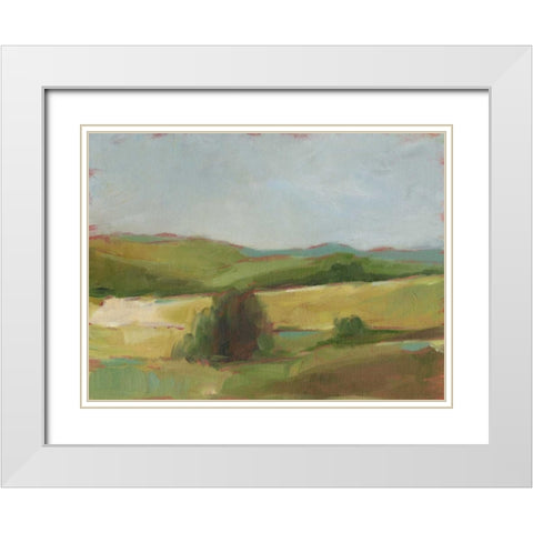 Rolling Pasture II White Modern Wood Framed Art Print with Double Matting by Harper, Ethan