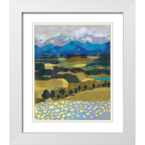 Alpine Impression II White Modern Wood Framed Art Print with Double Matting by Borges, Victoria