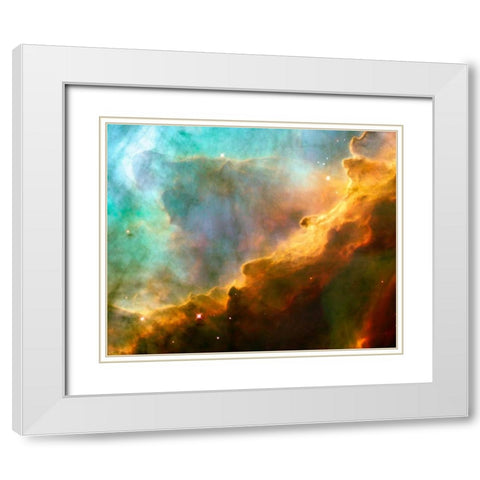 Space Photography X White Modern Wood Framed Art Print with Double Matting by Unknown