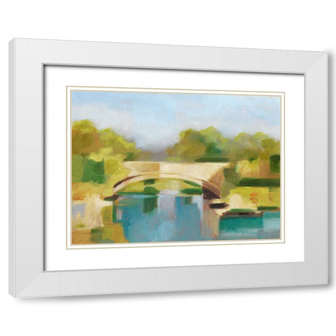 Park Bridge I White Modern Wood Framed Art Print with Double Matting by Harper, Ethan