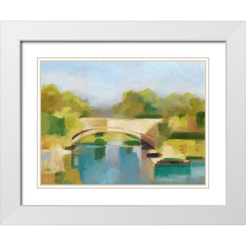 Park Bridge I White Modern Wood Framed Art Print with Double Matting by Harper, Ethan